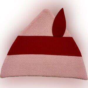 Hanna Andersson ELF Pink and Red 100% Cotton Knit Hat